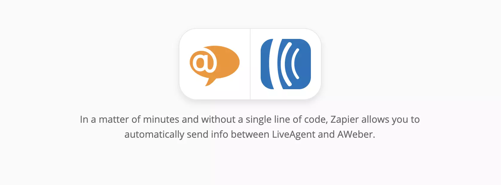 Strona integracji LiveAgent i AWeber na Zapier