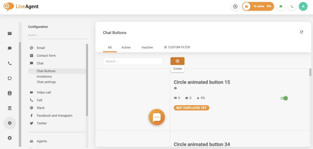 Tworzenie przycisku czatu w LiveAgent