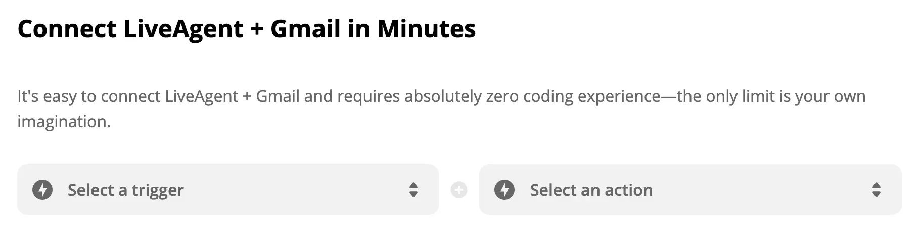 Wybór wyzwalacza i akcji