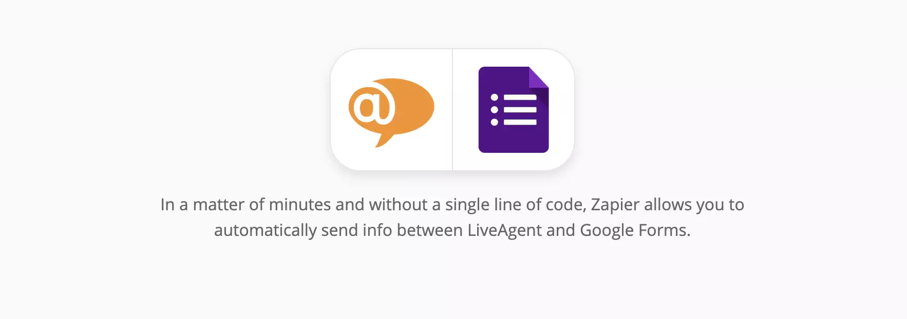 Strona integracji LiveAgent i Google Forms na Zapier
