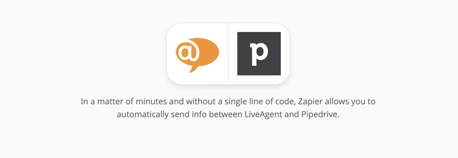 Strona integracji LiveAgent i PipeDrive na Zapier