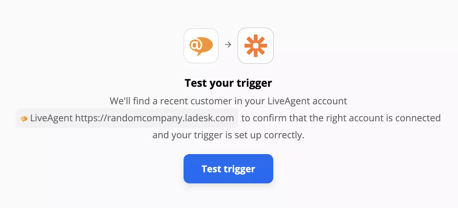 Test wyzwalacza LiveAgent