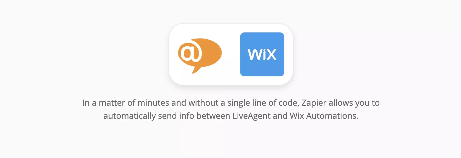 Strona integracji LiveAgent i Wix na Zapier