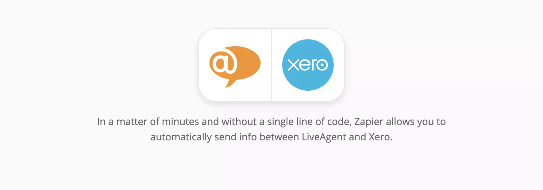 Strona integracji Xero i LiveAgent na Zapierze