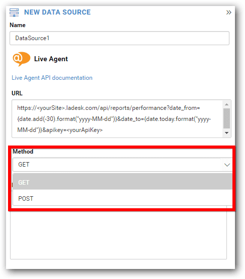 Bold BI REST API method selection