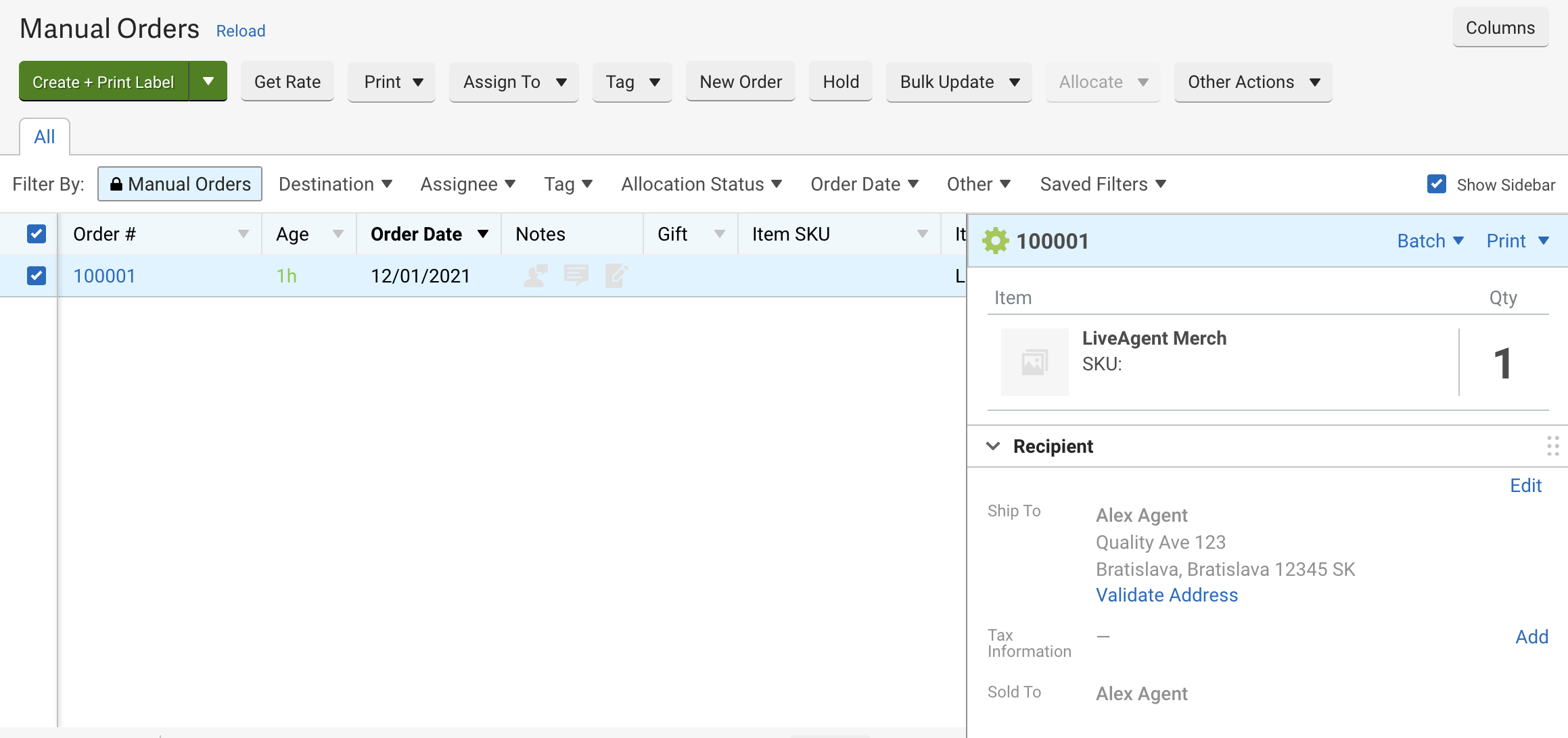 Nowe zamówienie utworzone w ShipStation