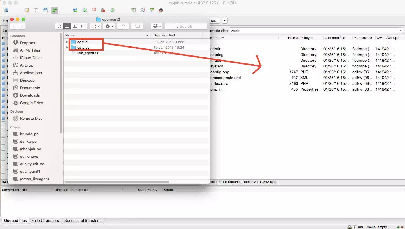 Integracja OpenCart LiveAgent - Prześlij pliki