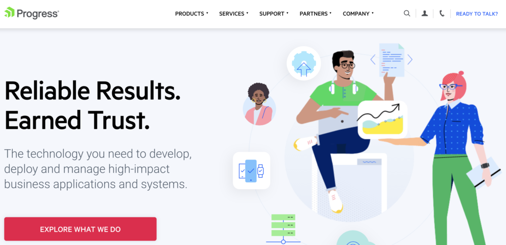 Strona główna serwera Progress IMail z opcją eksploracji