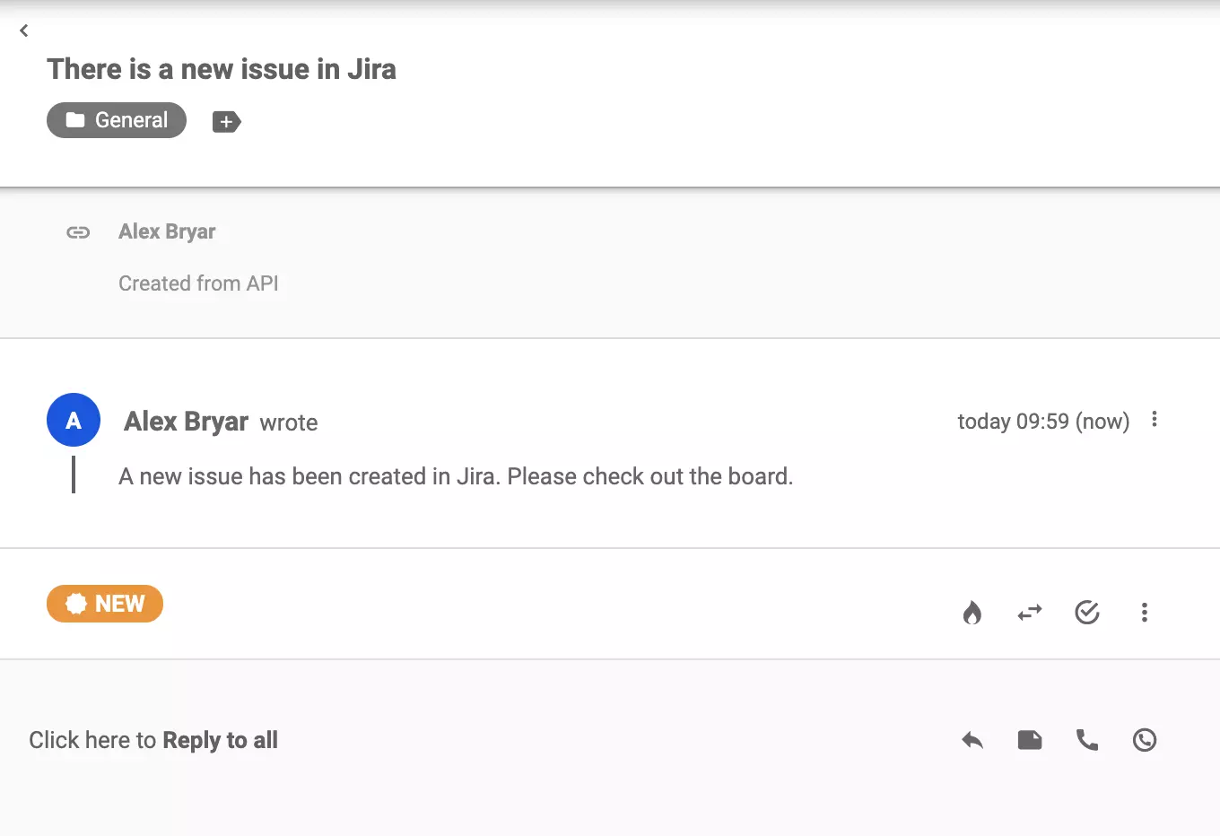 Przykład pomyślnej integracji w widoku zgłoszenia LiveAgent