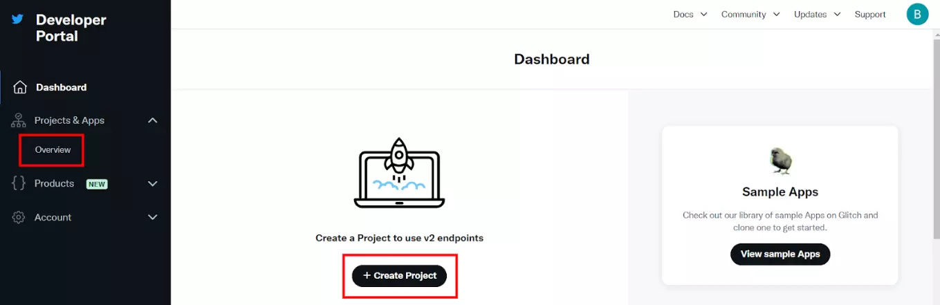 Tworzenie nowego projektu w portalu dewelopera Twitter (X)