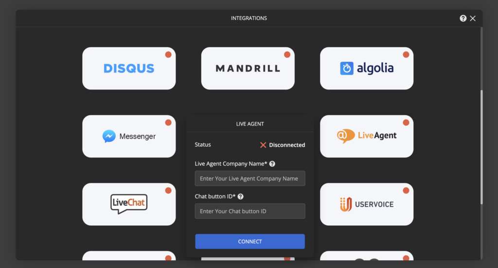 Integracja LiveAgent Ucraft