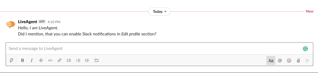 Powiadomienie Slack o nowym tagu Pilne w LiveAgent