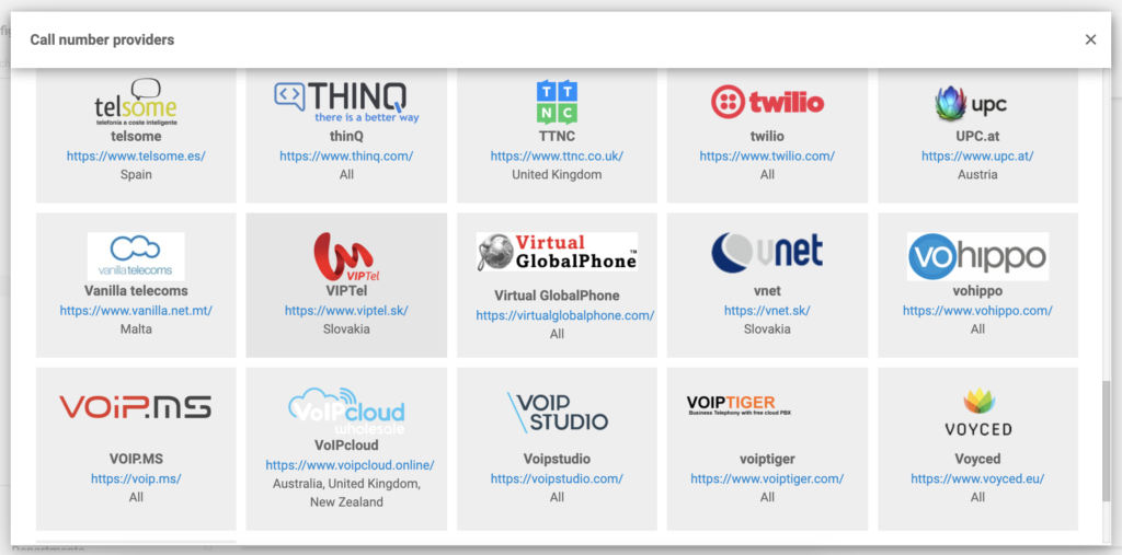 VoIPcloud na liście dostawców VoIP