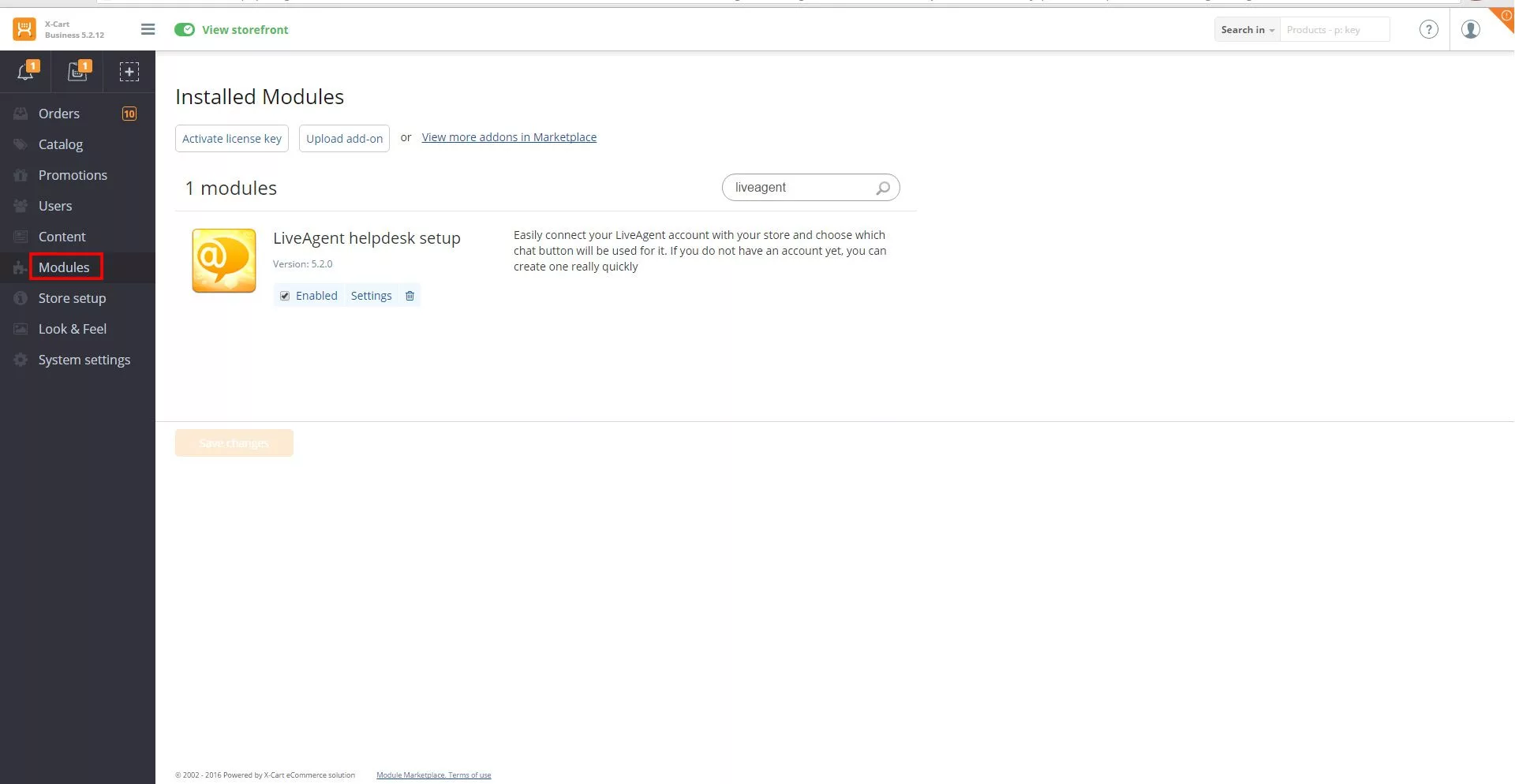 Konfiguracja integracji X-Cart LiveAgent
