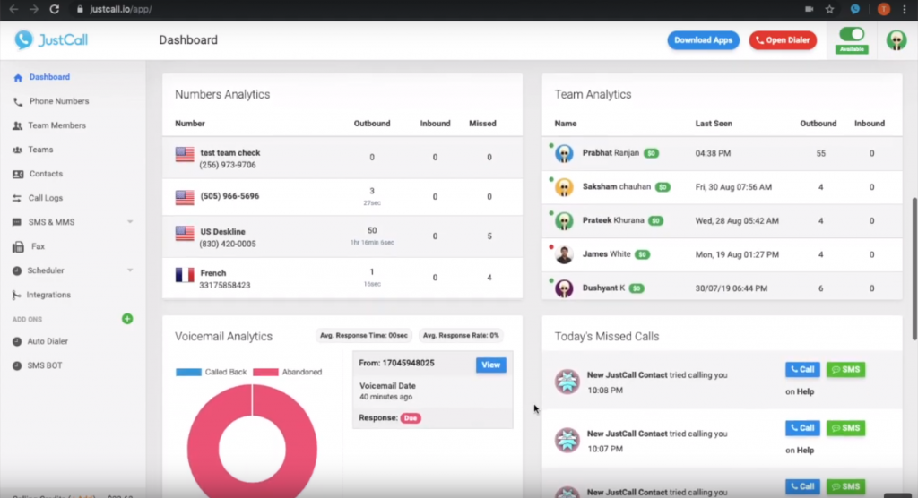 Pulpit nawigacyjny JustCall
