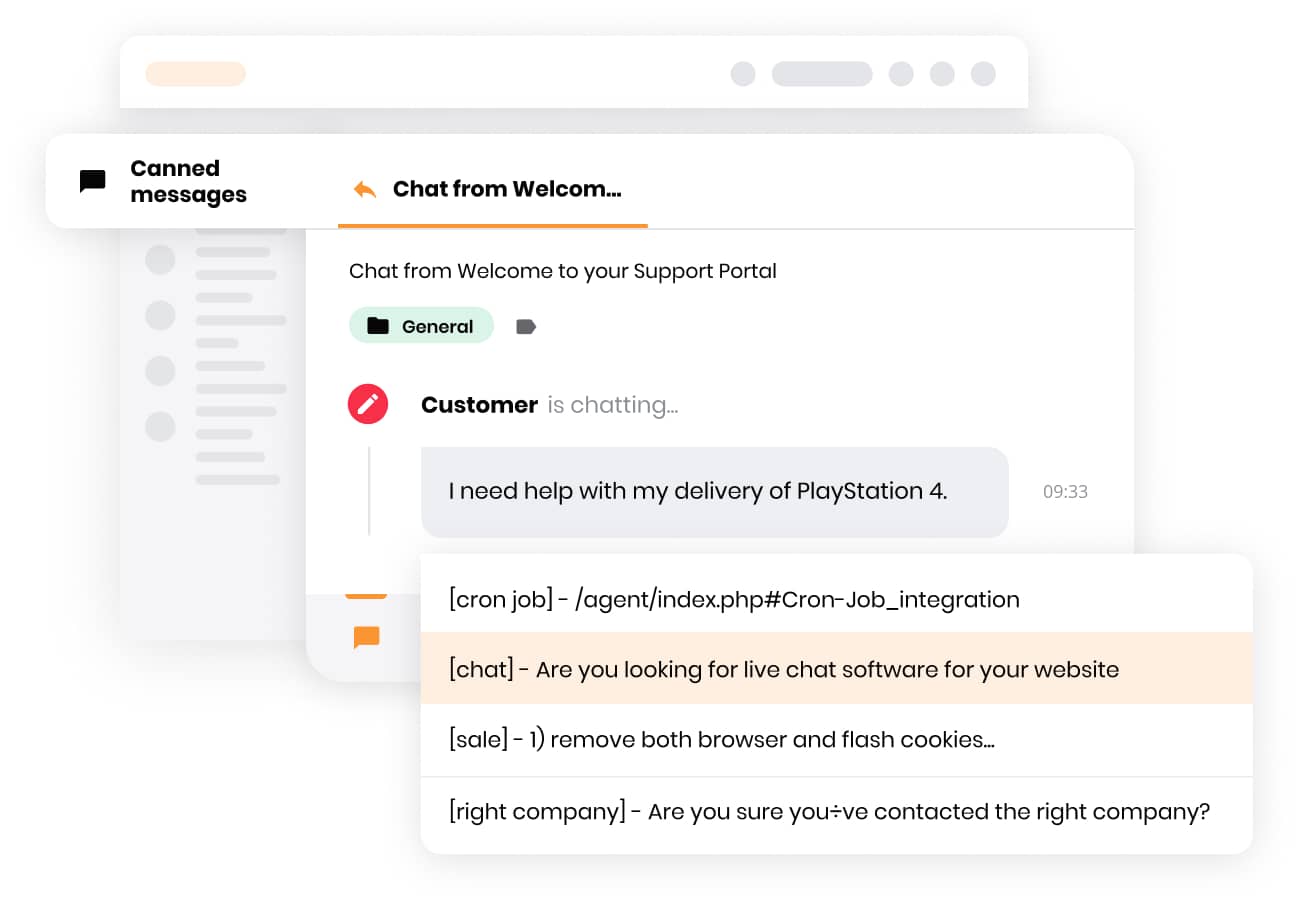 Funkcja wiadomości szablonowych LiveAgent