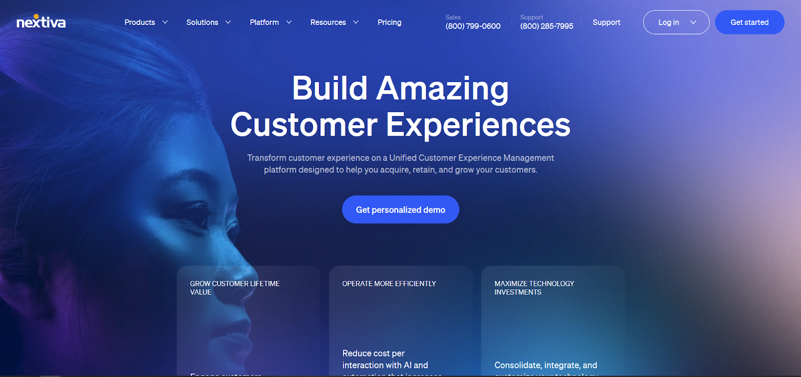 Strona główna oprogramowania call center Nextiva