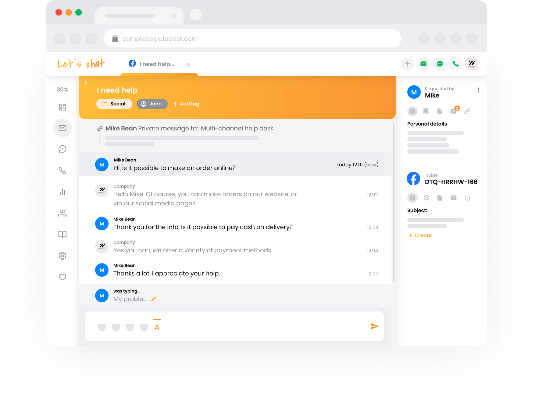 Widok zespołu wsparcia