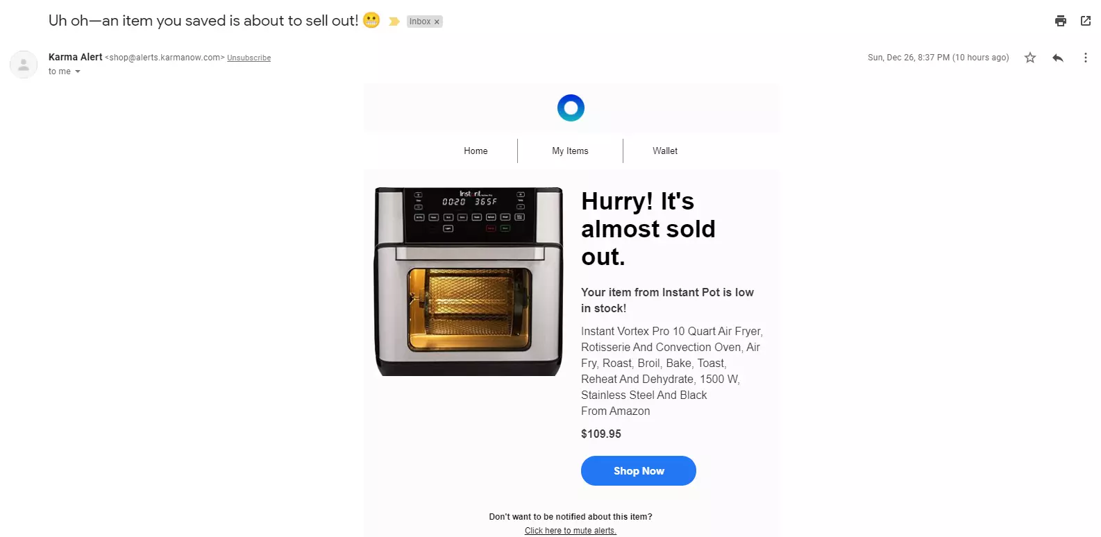 E-mail last chance Karmanow