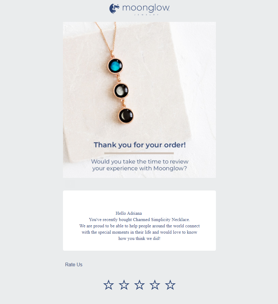 E-mail dziękujący za zamówienie