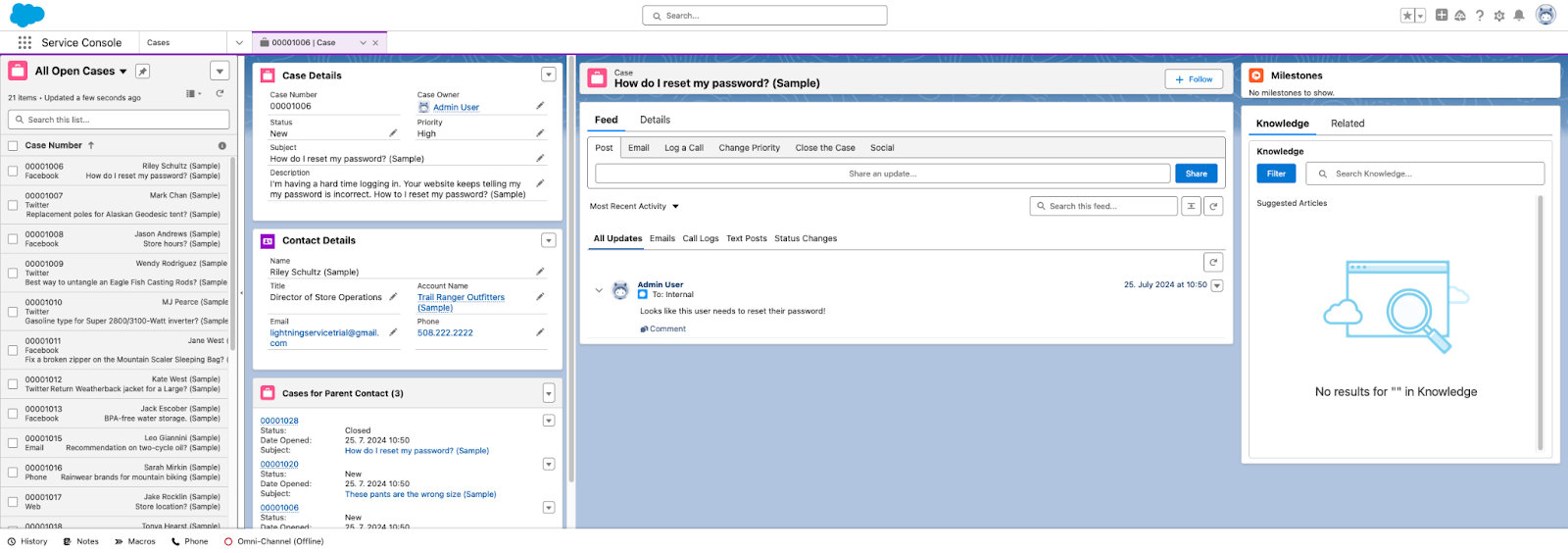Oprogramowanie do obsługi klienta Salesforce Service Cloud