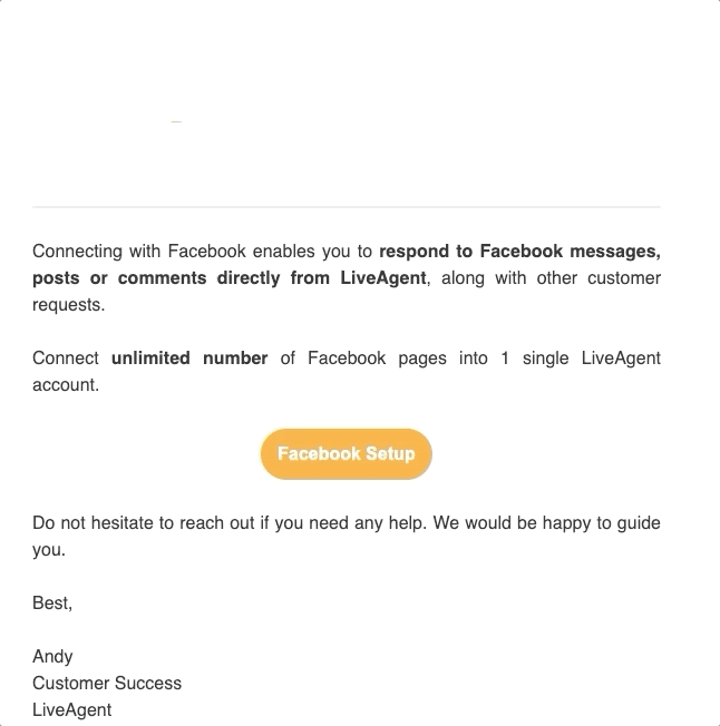 Przykład formatowania e-maila LiveAgent